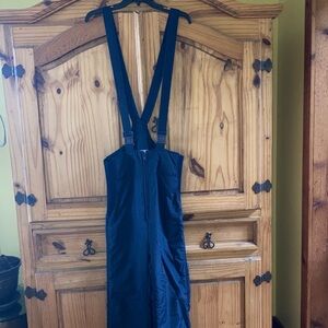 Girls kids Rocky Mountain Thread Works navy blue snow ski pants bibs size 12